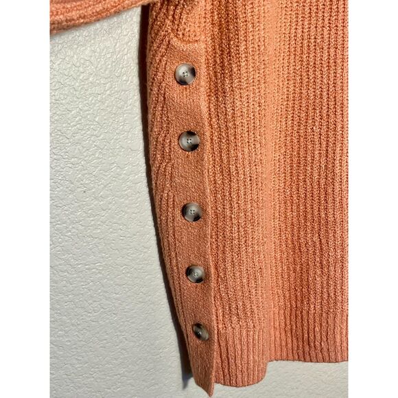 NWT Isabel Maternity Peach Cable Sweater Large - Picture 5 of 9